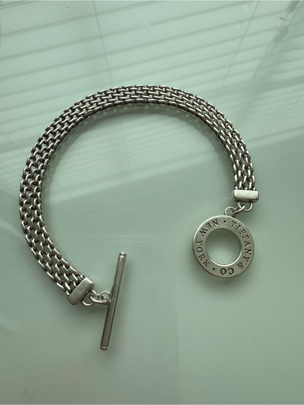 Rare Tiffany & Co. Mesh Toggle Somerset Love Bracelet 925 Sterling Silver